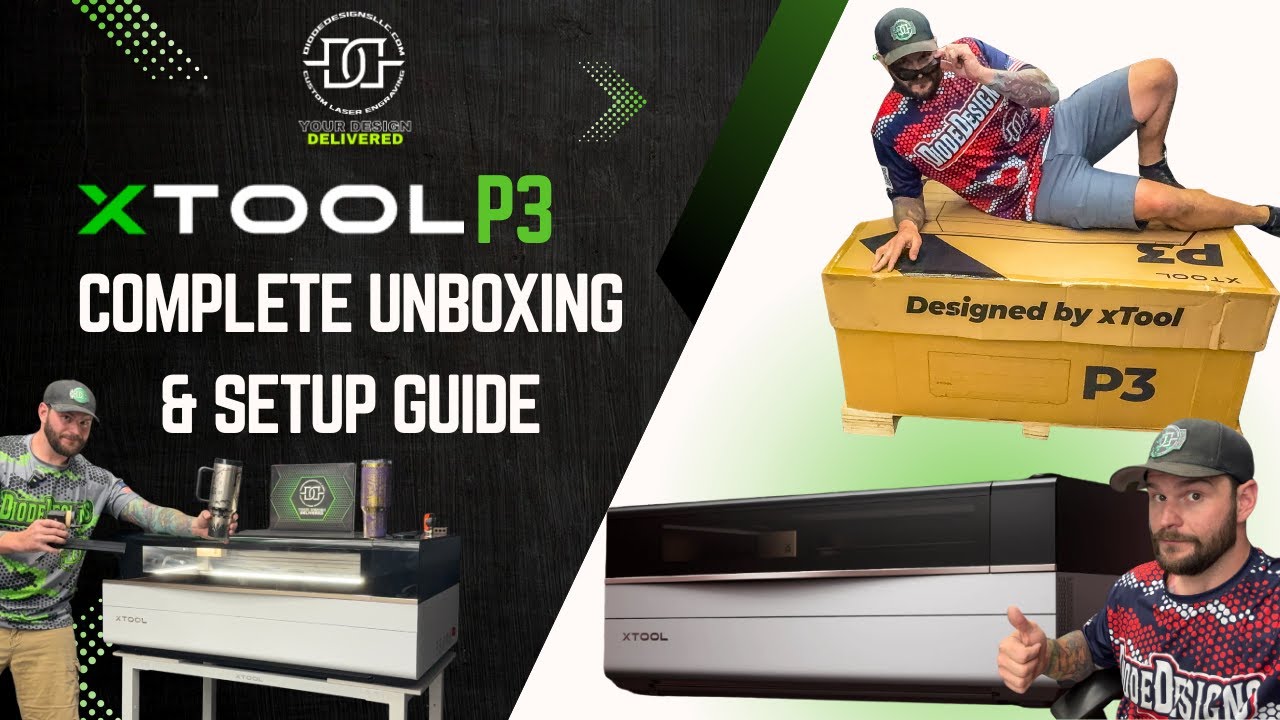 COMPLETE xTool P3 Setup Tutorial: From Unboxing to Setup & Calibrated - including Stand Assembly