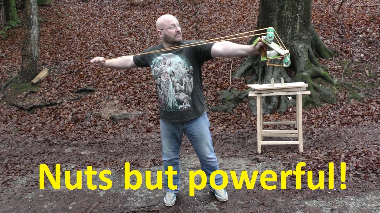 How To Weaponize a Skateboard (Overkill Compound Slingshot)