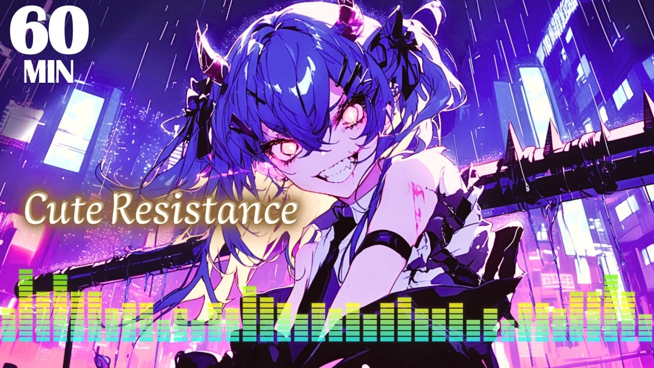1 HOUR music | Cute Resistance at Knife-Range Philosophy – Epic Cyberpunk / Anime Rock