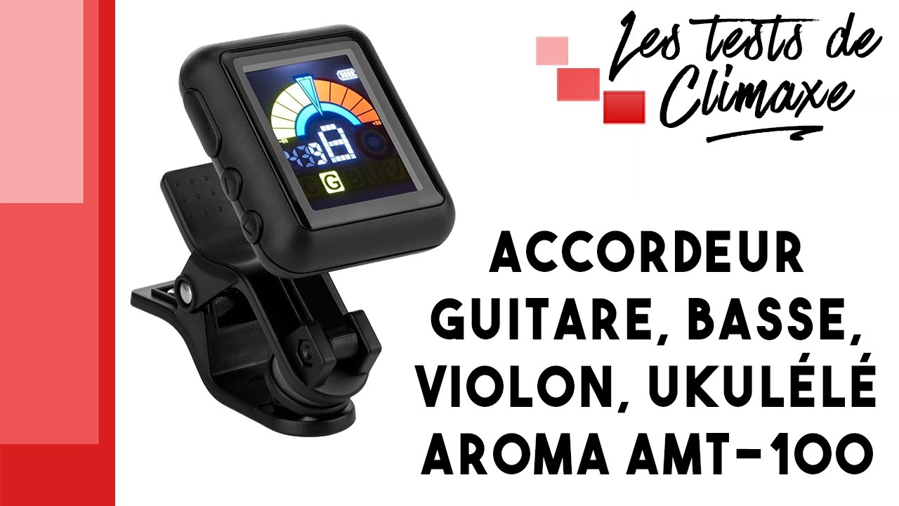 Test d'un accordeur pour guitare AROMA AMT-100