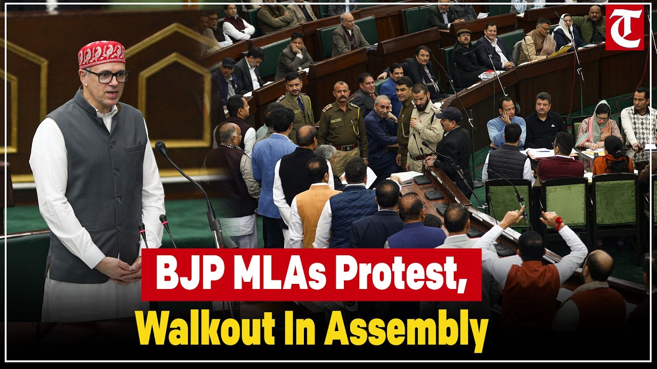 BJP MLAs protest in J&K Assembly, raise slogans and walk out demanding apology from CM Omar Abdullah