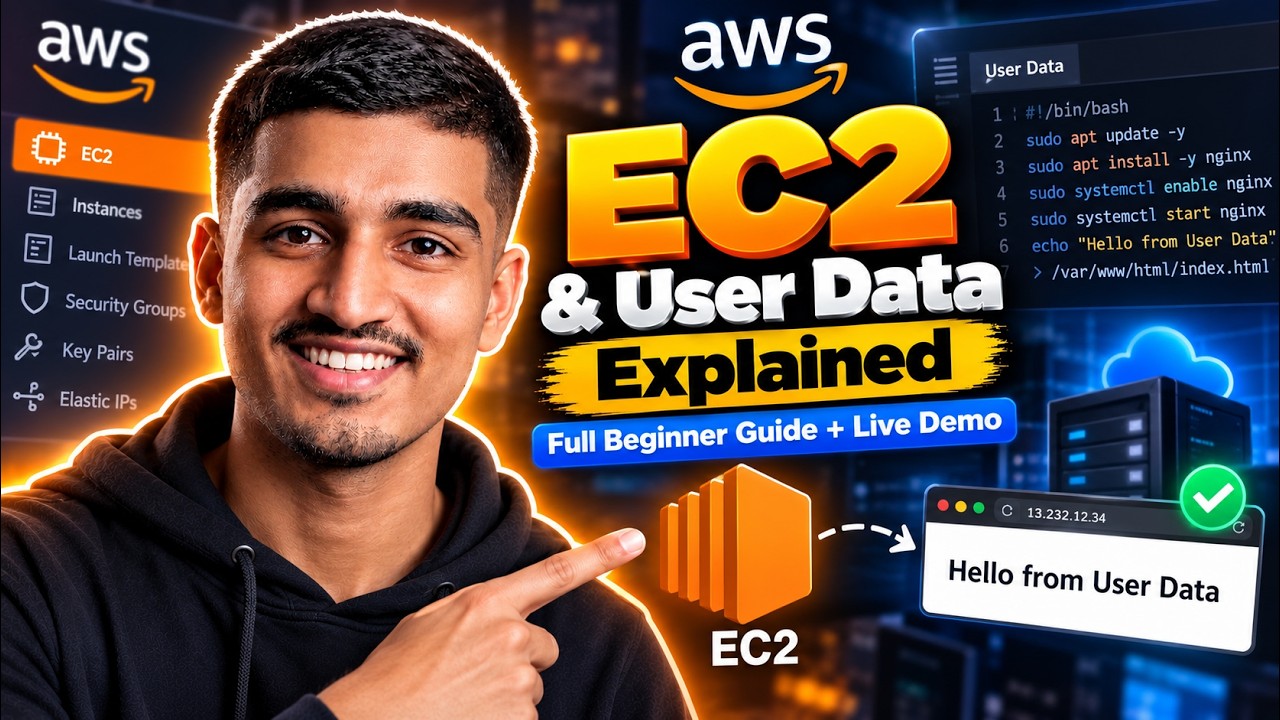 AWS EC2 & User Data Explained | Full Beginner Guide + Live Demo
