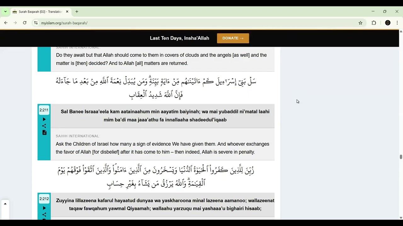 Al Baqarah Tadabbur 2:211-220