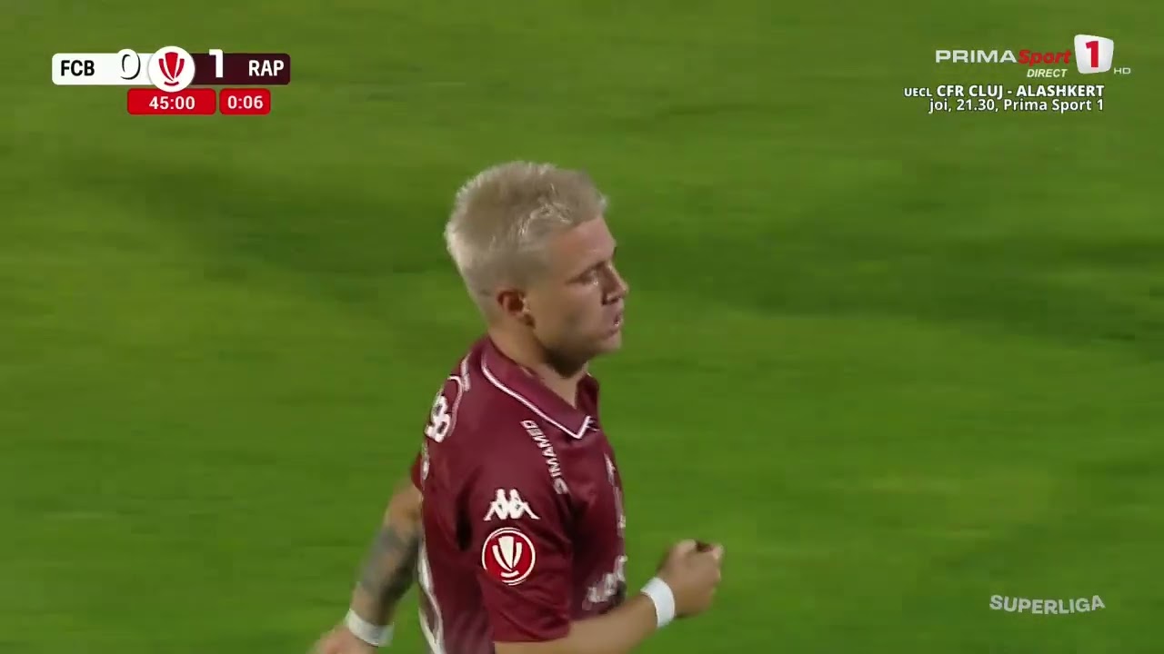 GOOOL! FC Botoșani - Rapid 0-1. Petrila deschide scorul chiar &icirc;nainte de pauză