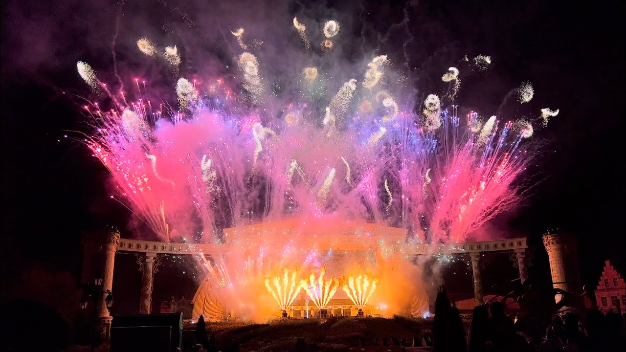 에버랜드 불꽃놀이 (케이팝 데몬 헌터스) 싱어롱 불꽃쇼🎆 (4k) 2025.10.19