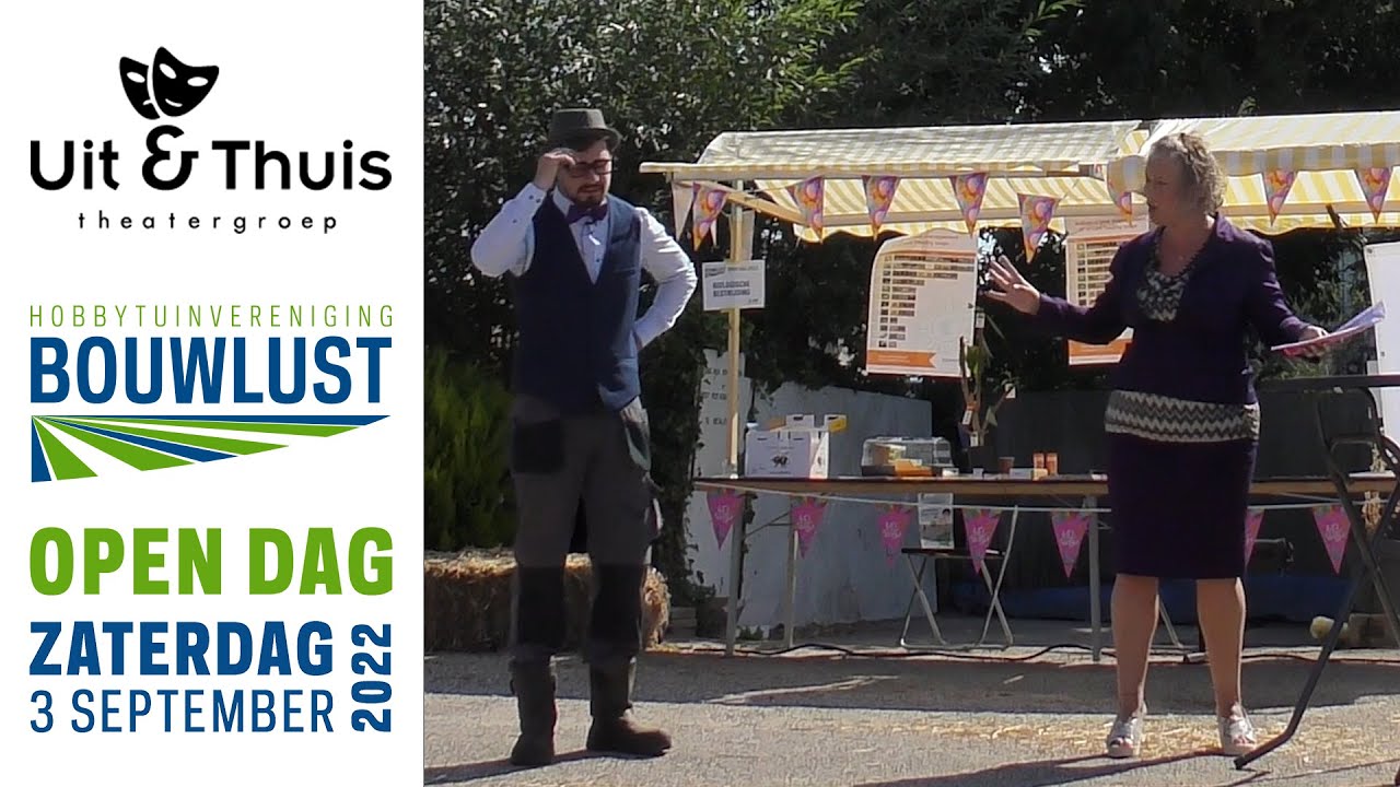 Voorstelling Theatergroep Uit & Thuis open dag 2022 , 40 jaar jubileum van de moestuin
