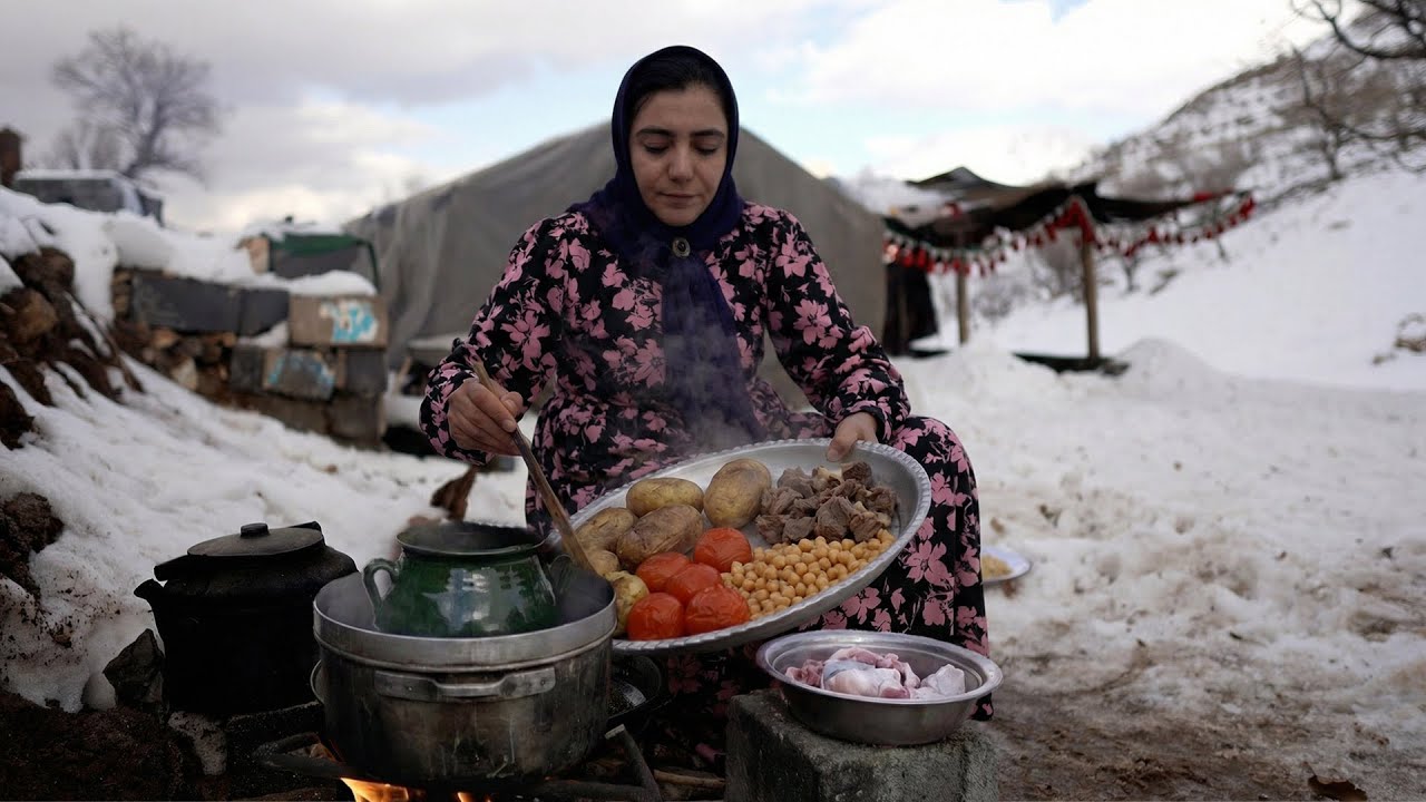 The Best Fire-Cooked Lamb Stew (Dizi) | Rural Cuisine
