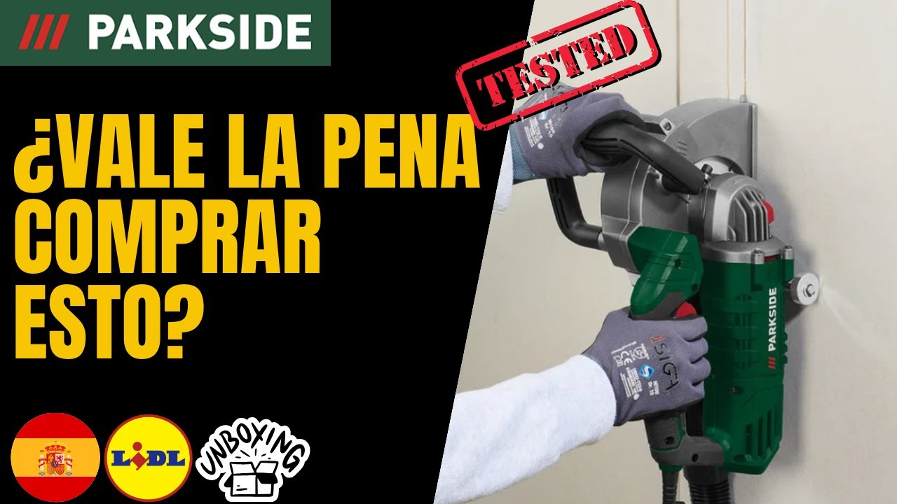 CAZADOR DE PARED M&Aacute;QUINA DE CORTE DE LA PARED  Parkside PMNF 1500 A1 ESPA&Ntilde;A ESPA&Ntilde;OL LIDL