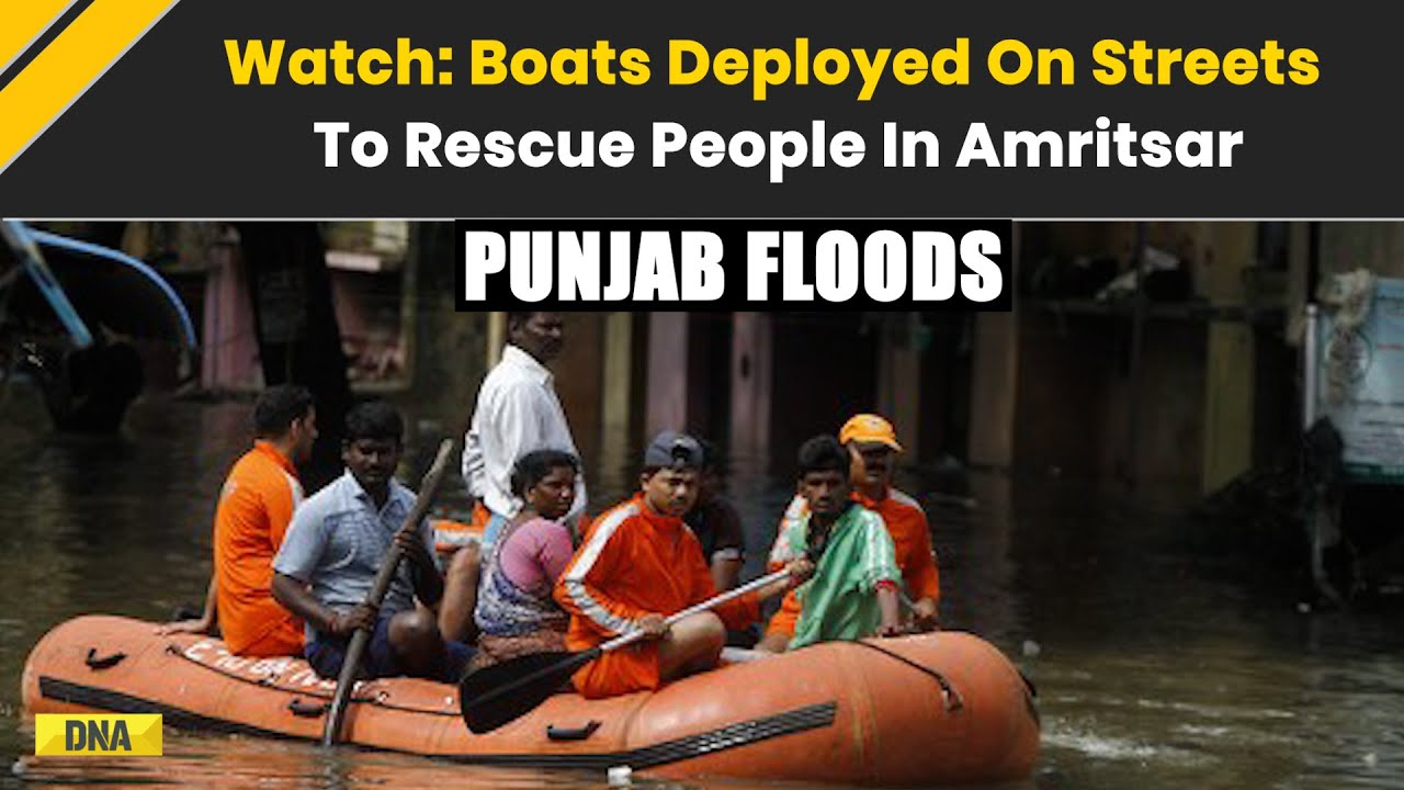 Punjab Flood: Boats Deployed To Rescue People In Amritsar As Streets Flood | Punjab Flood News