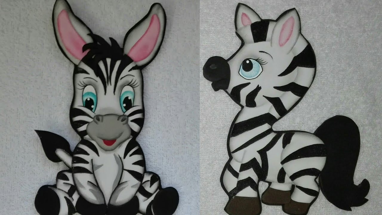 COMO HACER UNA CEBRA BABY CON FOAMI/ DECORACION BABY SHOWER/ Fomi hecho arte