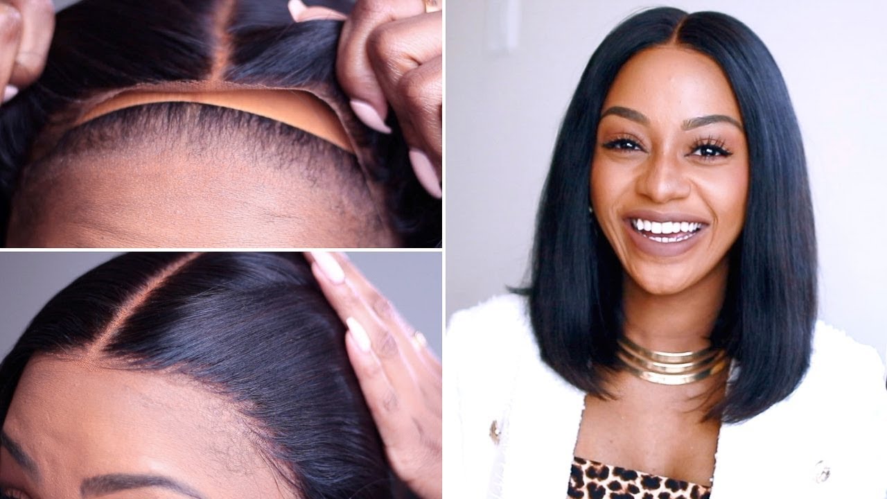 PERRUQUE SANS COLLE NI GEL ENTIÈREMENT CUSTOMISÉE , ABORDABLE - BOB CIARA⎮Maggy Kloset