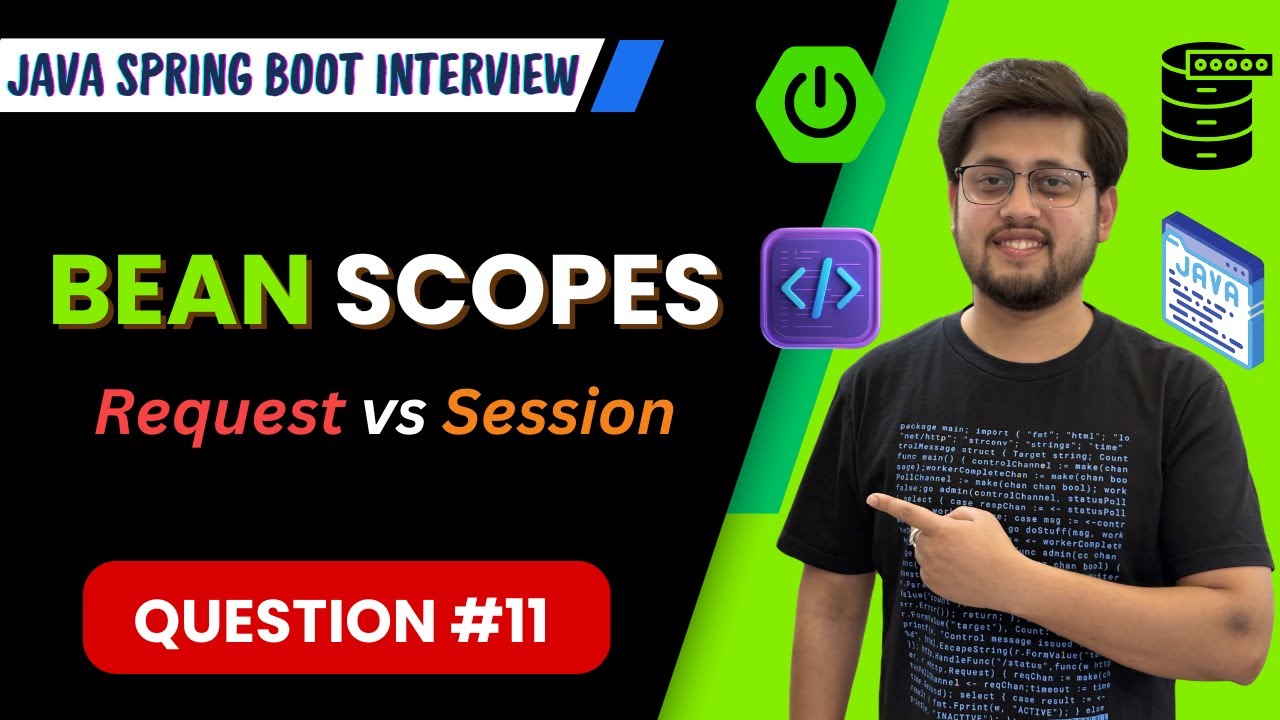 Understanding Bean Scopes: Request vs Session : Java Spring Boot Interview Question 11