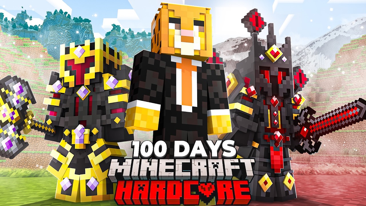 I Spent 100 Days Becoming an OVERPOWERED KNIGHT in Hardcore Minecraft