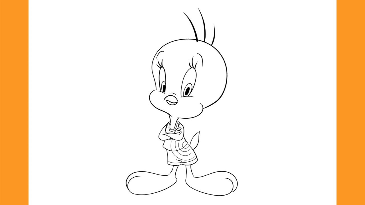 How to Draw TWEETY BIRD - Tune Squad | SPACE JAM: A New Legacy