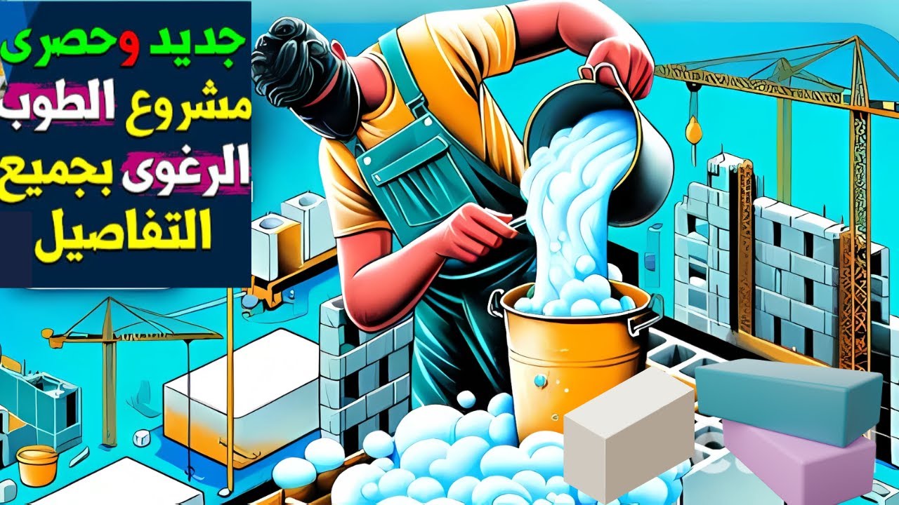 مشروع صناعة البلوك الرغوي يدويا بأقل تكلفة و أرباح تحولك مليونير