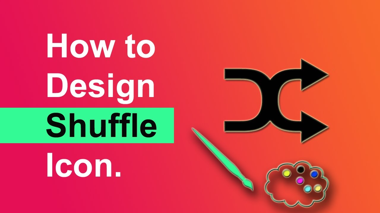 How to design or make a shuffle play icon in Photoshop for Music Player App Android Help | Java Help