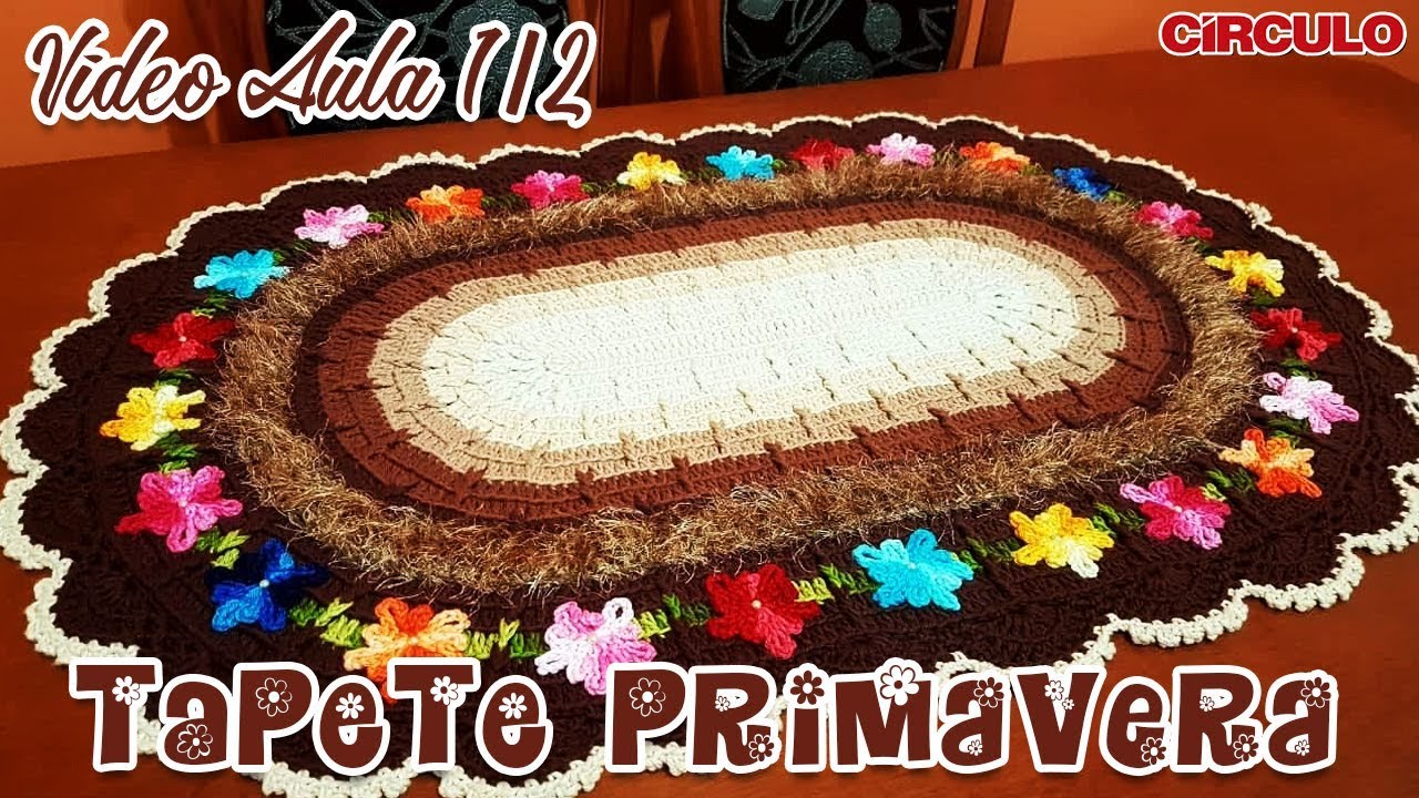 Tapete Primavera em crochê 1/2 | Carla Cristina & Crochet HD