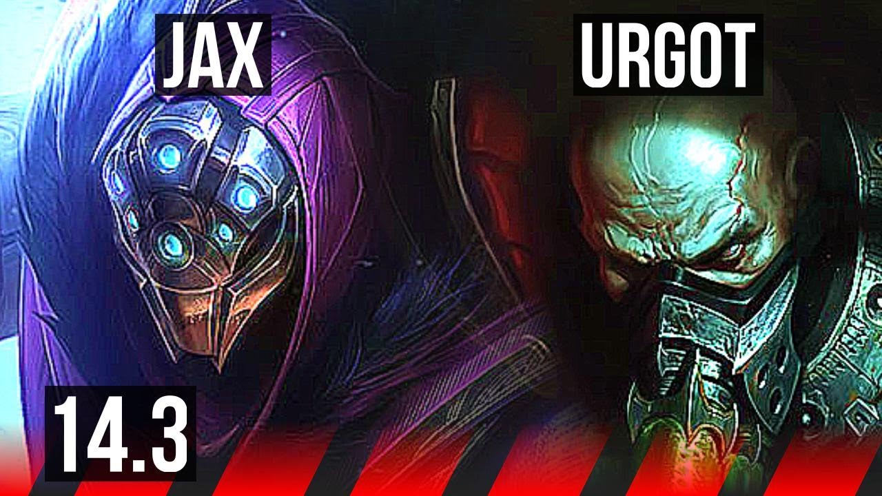 JAX vs URGOT (TOP) | 600+ games, 10/2/3, Godlike | EUW Diamond | 14.3