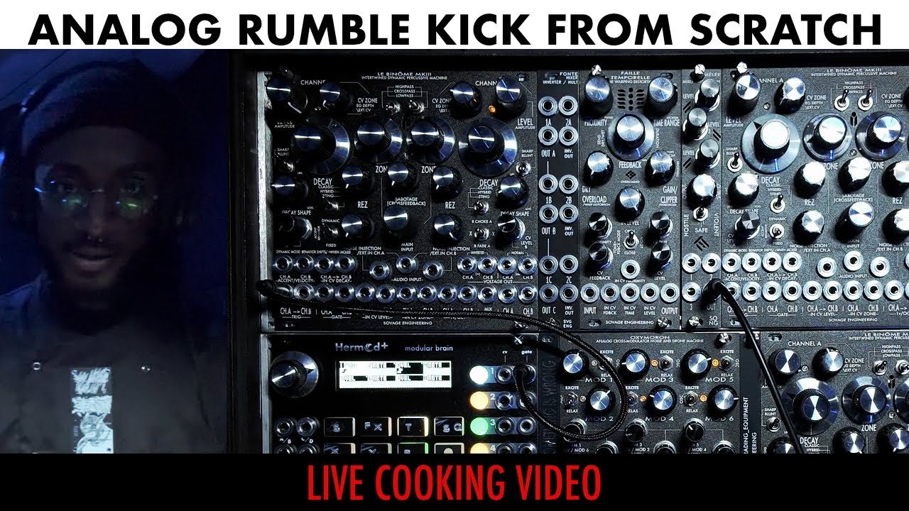 Heavy Techno Rumble Kick from Scratch with Modular Synths (BINOME MKIII + FAILLE TEMPORELLE)