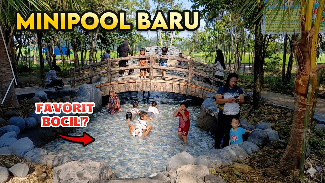 Curug & Sungai Mini Baru di Taman Hutan Kota Madiun, Ramai Banget Anak-Anak!
