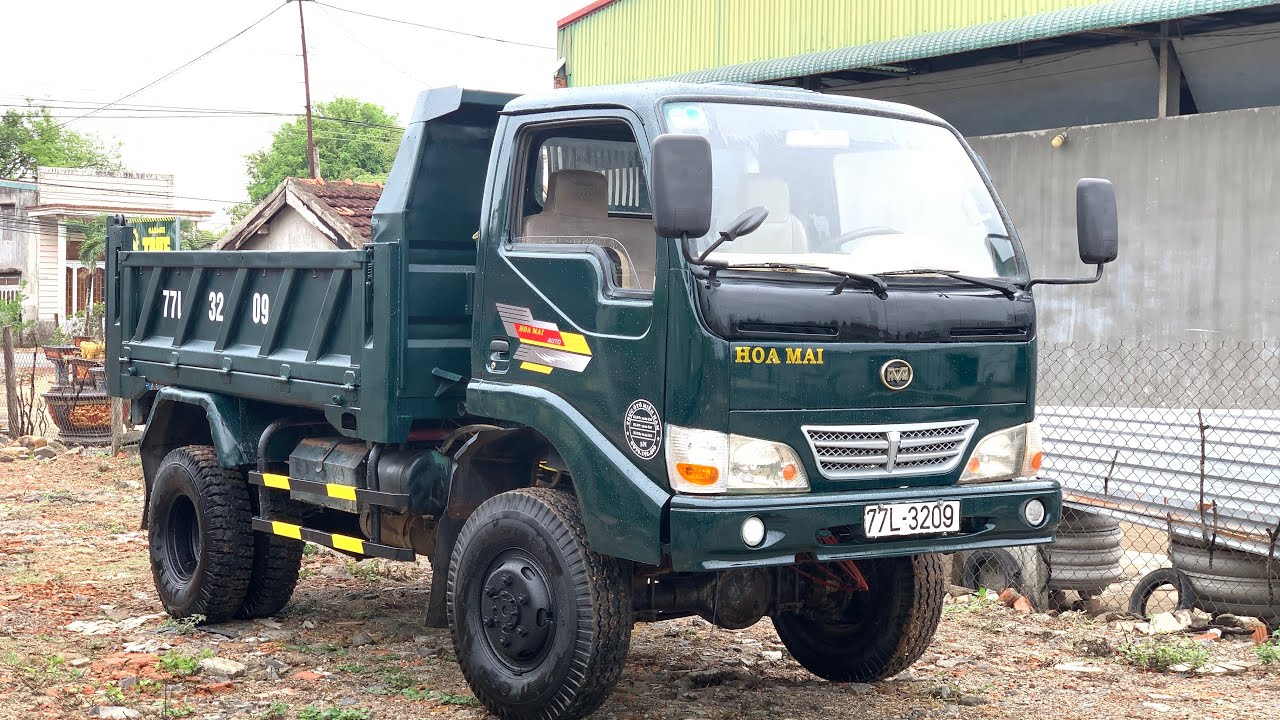 Xe ben cũ, Hoa Mai, 2.5t ( 2 cầu) đời 2010, phanh hơi, lok kê, thùng 3 khối, giá chỉ nhô trăm triệu