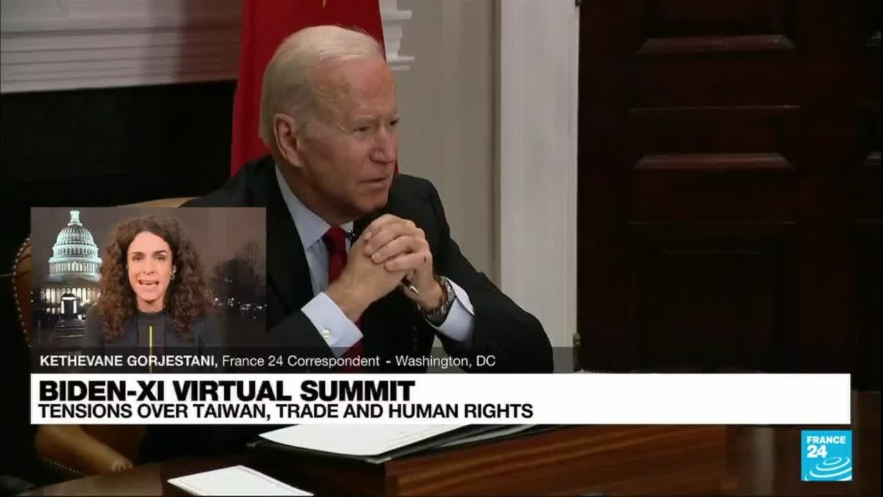 Biden-Xi virtual summit: Tensions over Taiwan, trade and human rights &bull; FRANCE 24 English