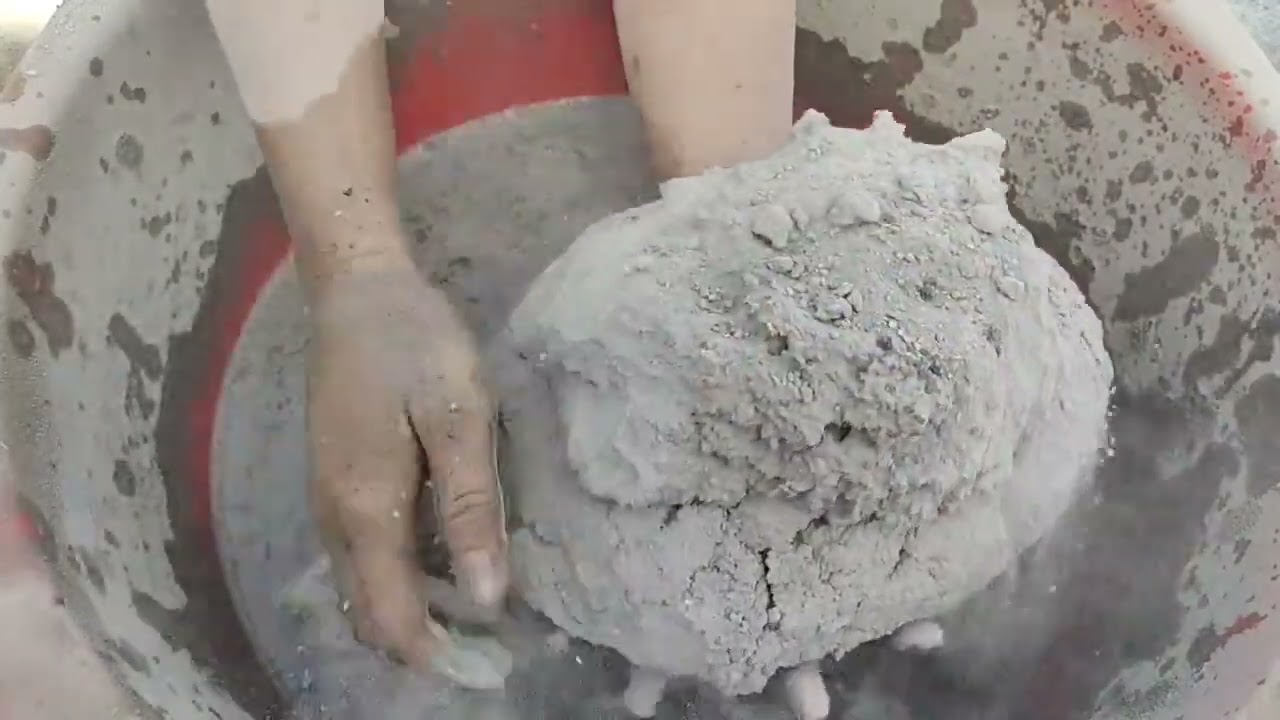 ASMR|| pure cement water crumbing #satisfying #asmrcommunity