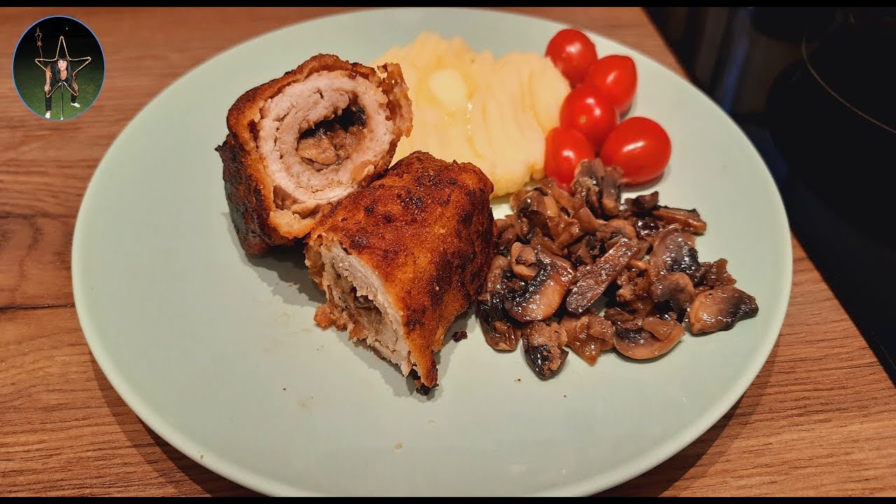 Как приготовить МЯСНЫЕ РУЛЕТИКИ из свинины    с грибами и сыром.Готовлю из Голландских продуктов.