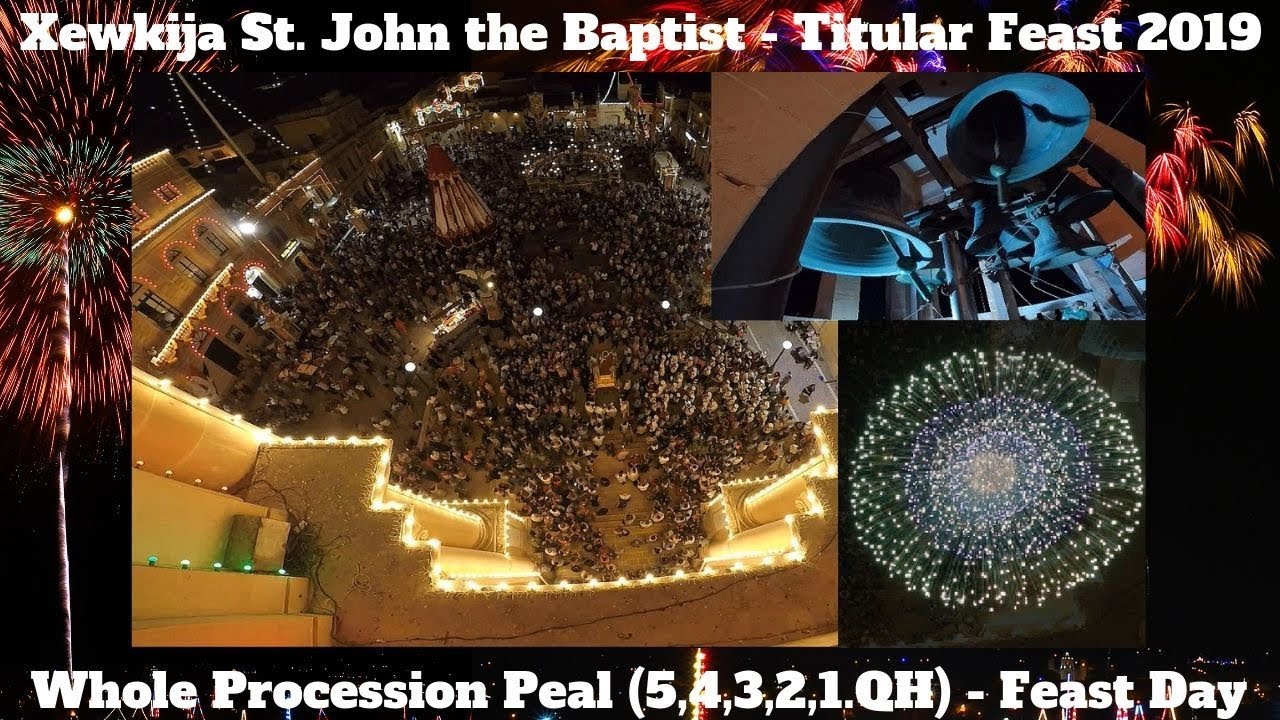 Purċissjoni (2019 - 5,4,3,2,1,QH) - Xewkija San Ġwann il-B. - Festa Titulari 2019 - 7 Qniepen