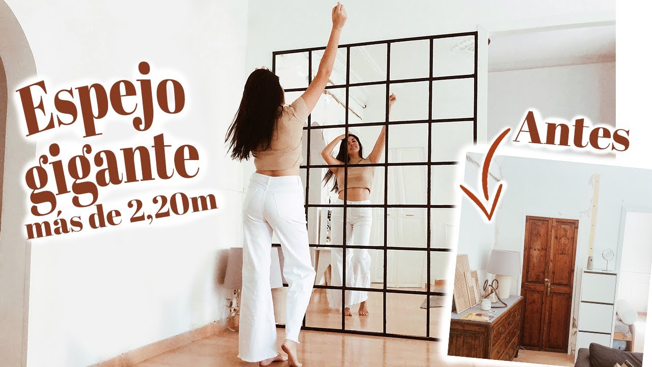 CUBRO mi PARED con un ESPEJO GIGANTE | DIY | GIANT MIRROR WALL |  IKEA HACK