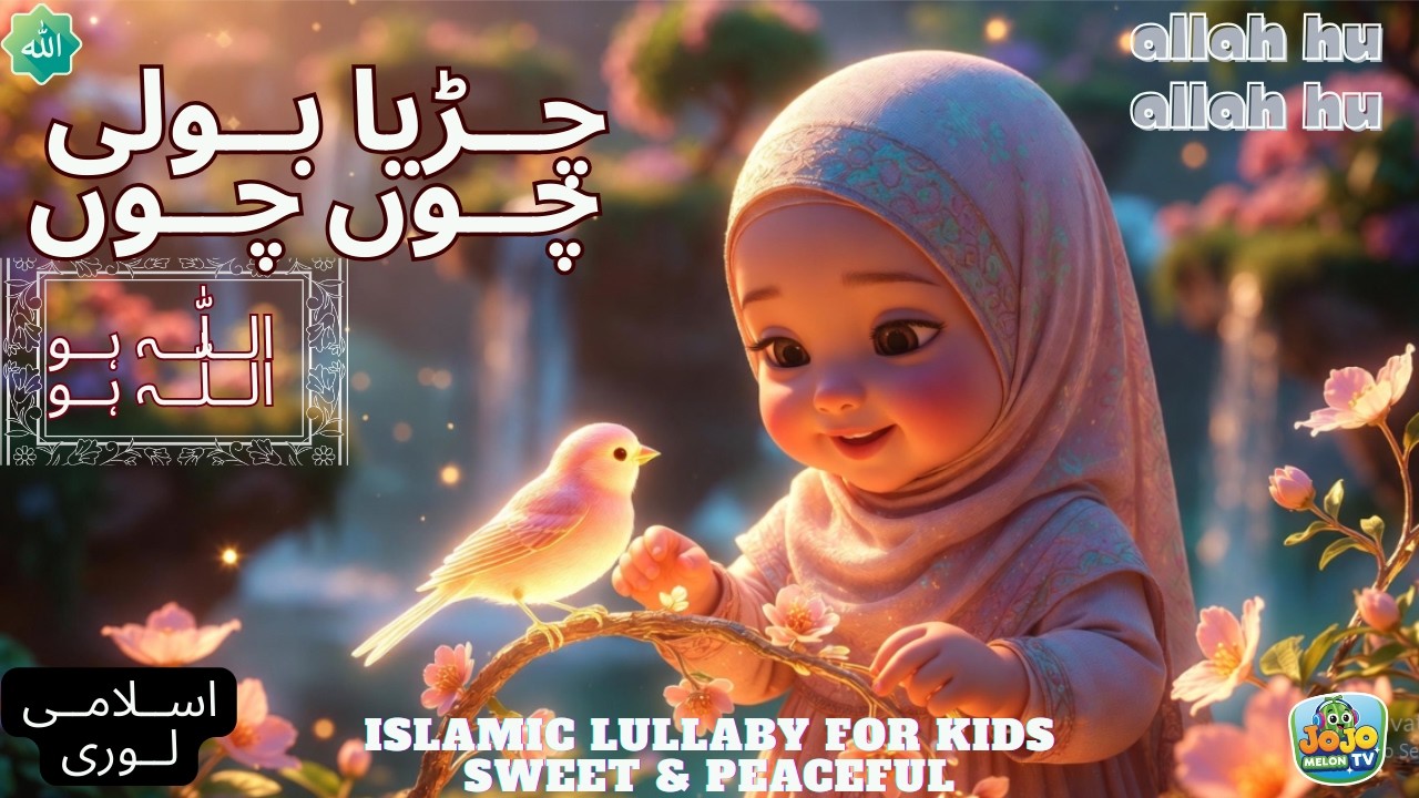 Allah Hoo Allah Hoo 🤍 | Chirya Boli Chuu Chuu 🐦| Soothing Islamic Lullaby for Kids | Urdu Naat