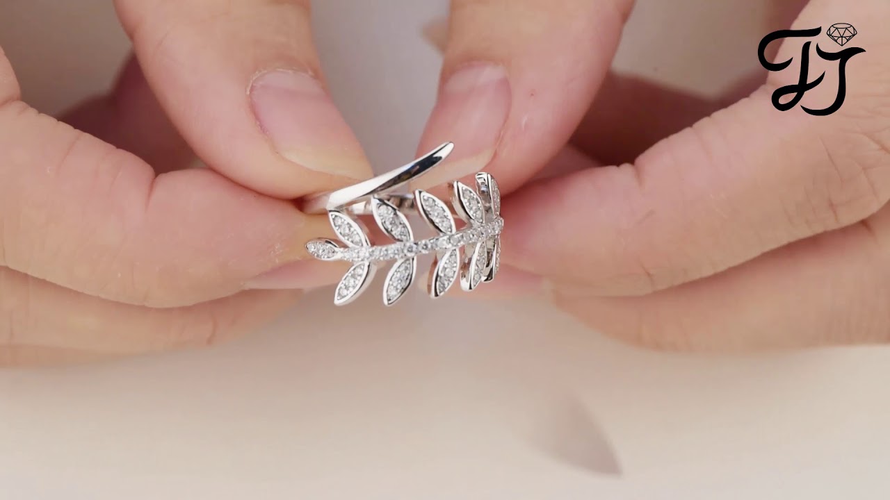 High Polish Leaf Shape Sterling Silver Ring - FarJary