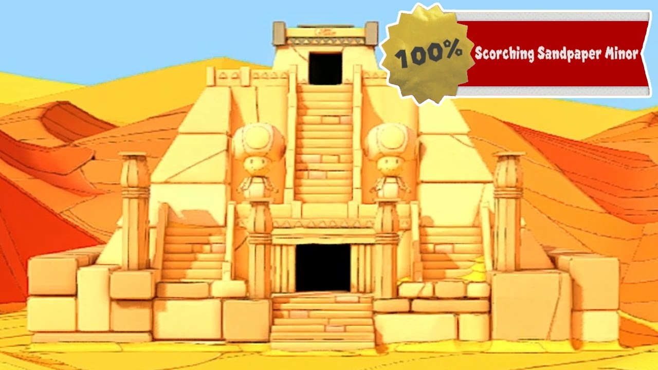 Paper Mario The Origami King - 100% Walkthrough - Scorching Sandpaper Minor