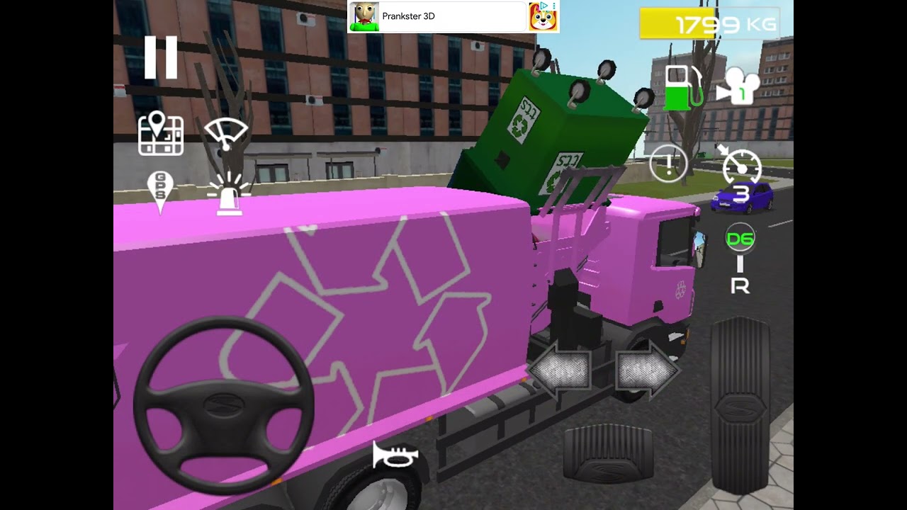Garbage Truck Simulator Valentine Side Loader Cabover Local Collection