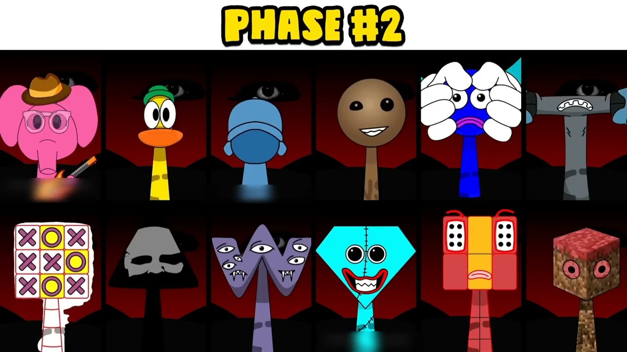 Sprunki OC All new phrases of Elly(Como lo mueve lo lo): From phase 1 to phase 3 