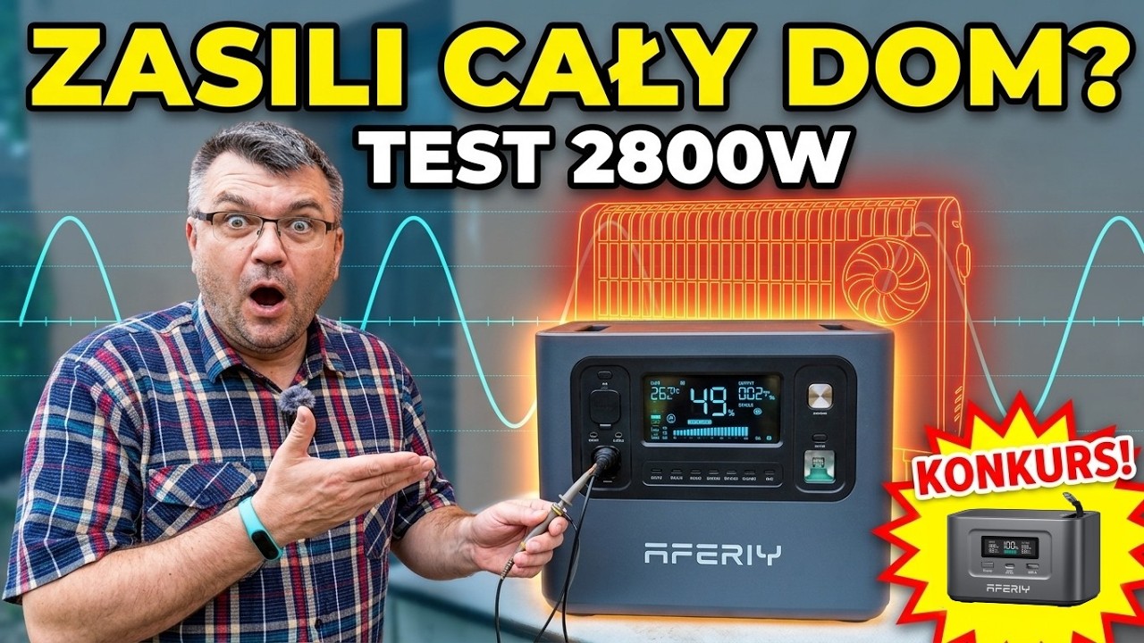 Potężna stacja zasilania 2800W do domu! Ekstremalny TEST i KONKURS z nagrodami! #AFERIY P280