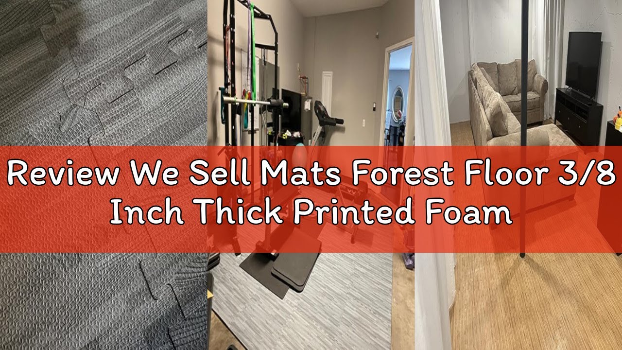 Review We Sell Mats Forest Floor 3/8 Inch Thick Printed Foam Tiles, Premium Wood Grain Interlocking