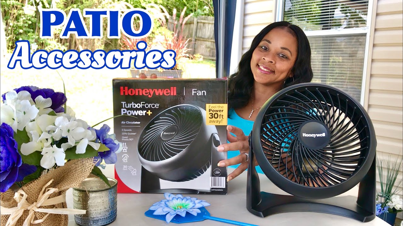 HONEYWELL TURBO FORCE POWER+ FAN ~ PORCH & PATIO FANS ~ SMALL BACKYARD PATIO IDEAS ON A BUDGET
