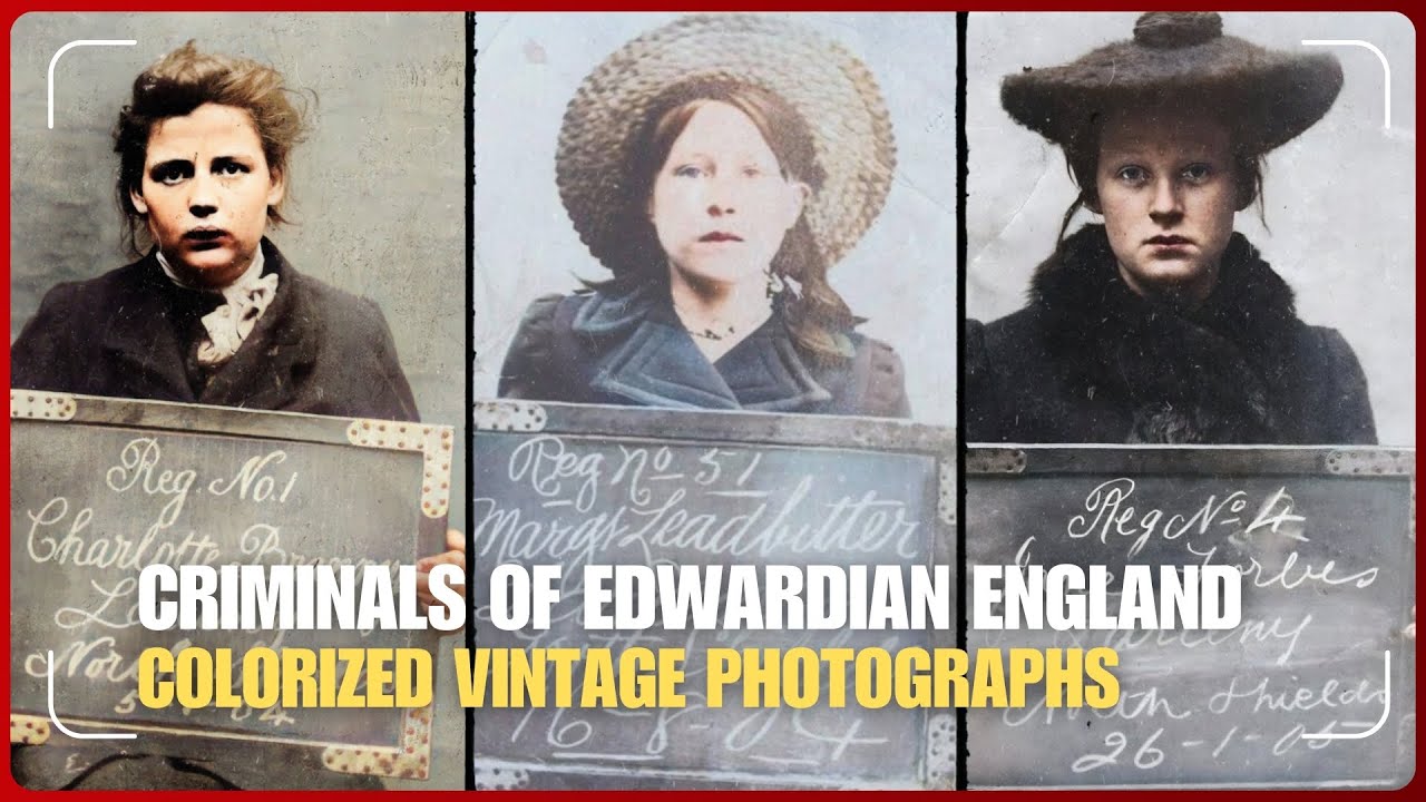 Edwardian Female Criminals: Haunting Mugshots from the Past / HD Colorized Photographs
