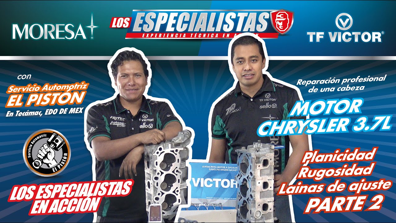 LOS ESPECIALISTAS CON SERVICIO AUTOMOTRIZ EL PISTON/REPARACION DE CABEZA MOTOR CHRYSLER 3.7L-PARTE 2