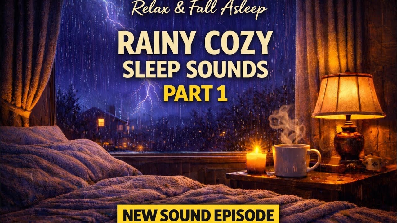 Rainy Cozy Night Sounds 🌧️ Fall Asleep Fast (Part 1) New Episode | Deep Sleep Rain Ambience   