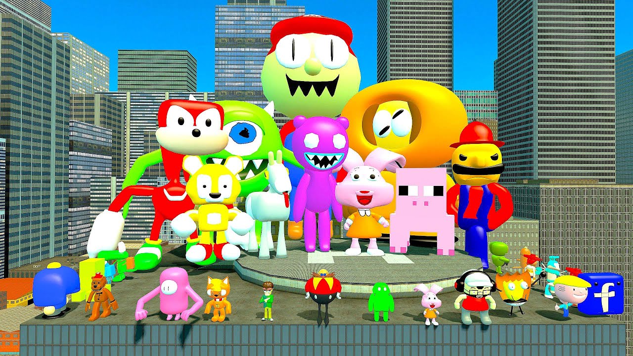 🏬 BIG CITY ALL SANIC 3D MEME V15 CLONES MEMES ULTIMATE CHARATERS FAMILY SPARTAN KICKING in GMOD !