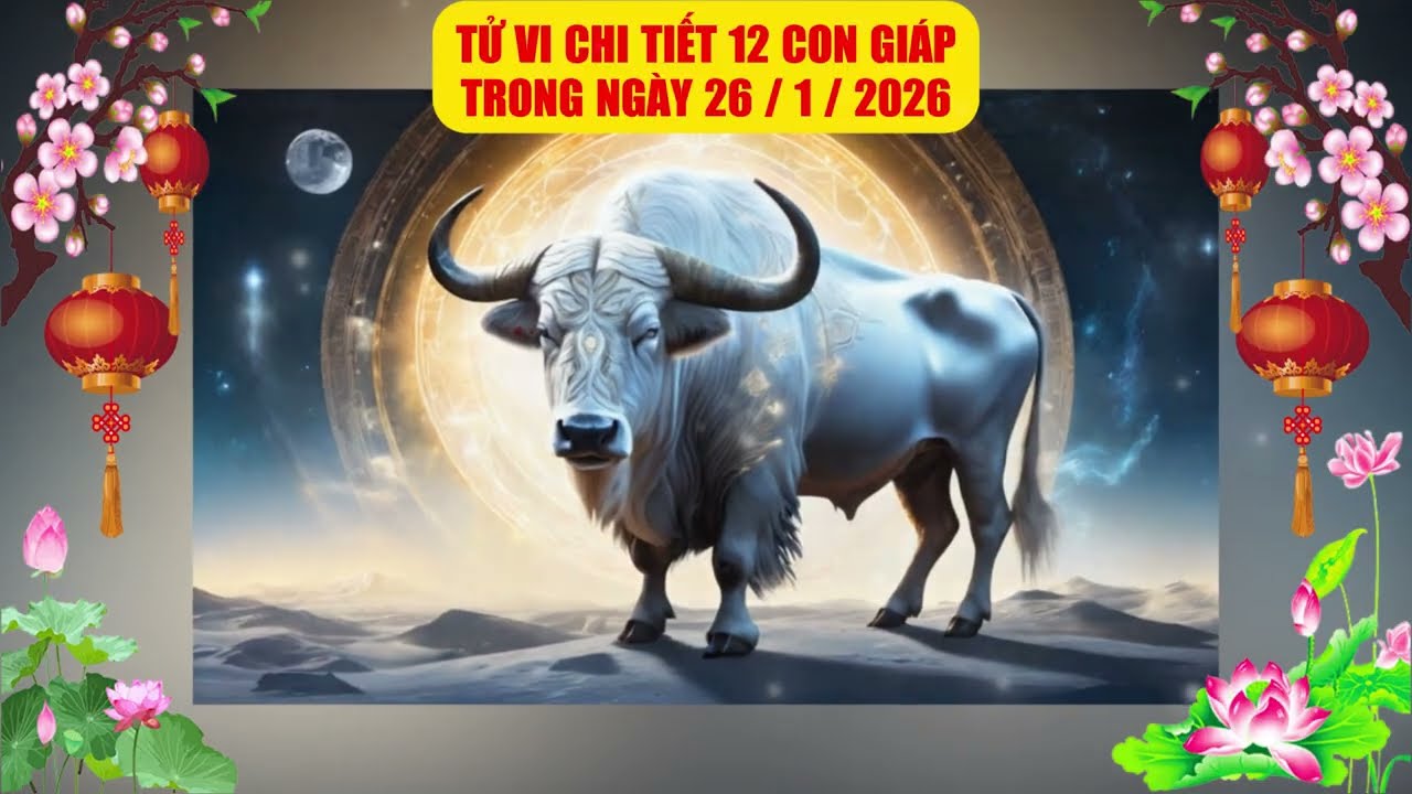 Tử Vi Hàng Ngày 26/1/2026 QÚA ĐỎ NGÀY MAI. Gọi Tên 5 Con Giáp Tiền Rơi Trúng Đầu Giàu Ngay Tức Khắc