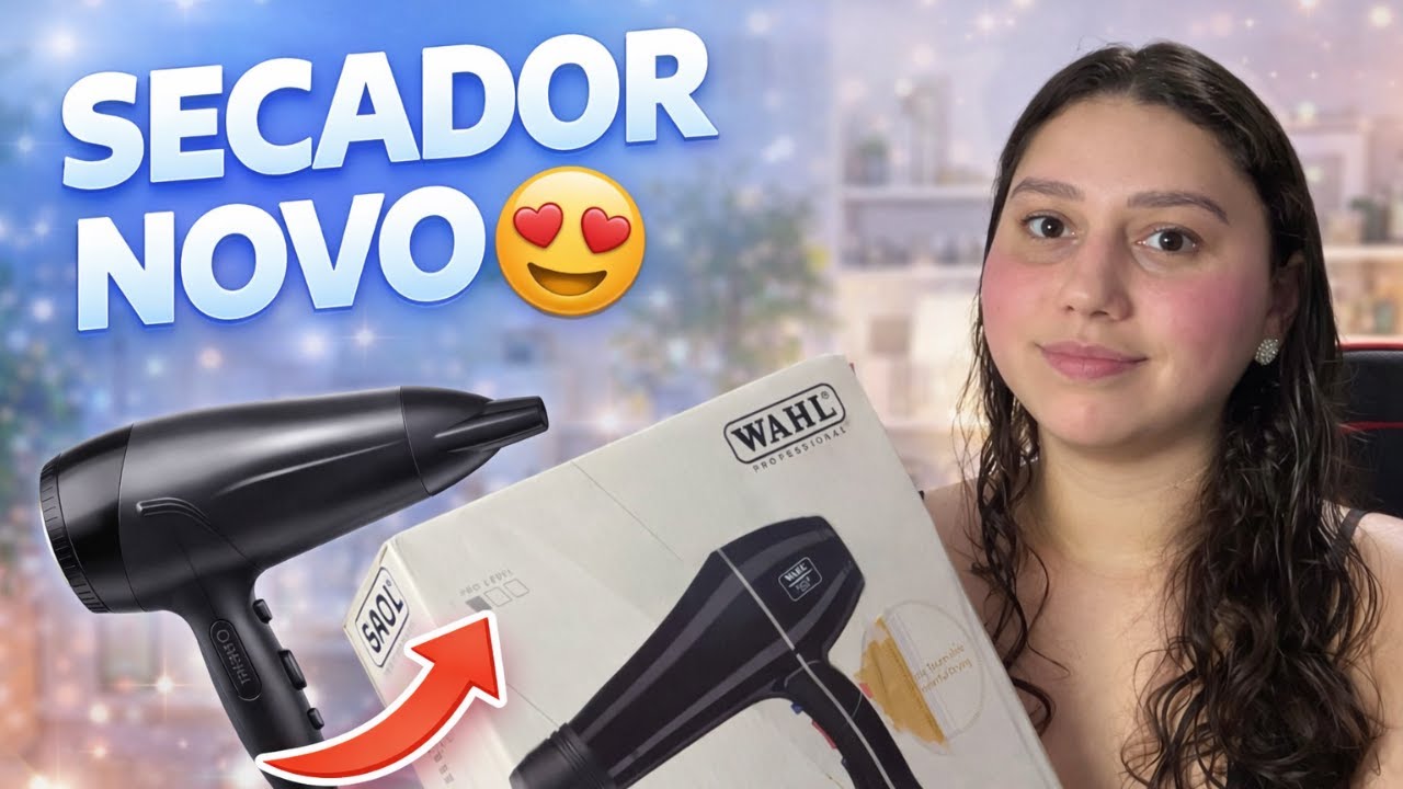 Ganhei um Secador de Cabelo Novo 😍 | Testando Pela Primeira Vez