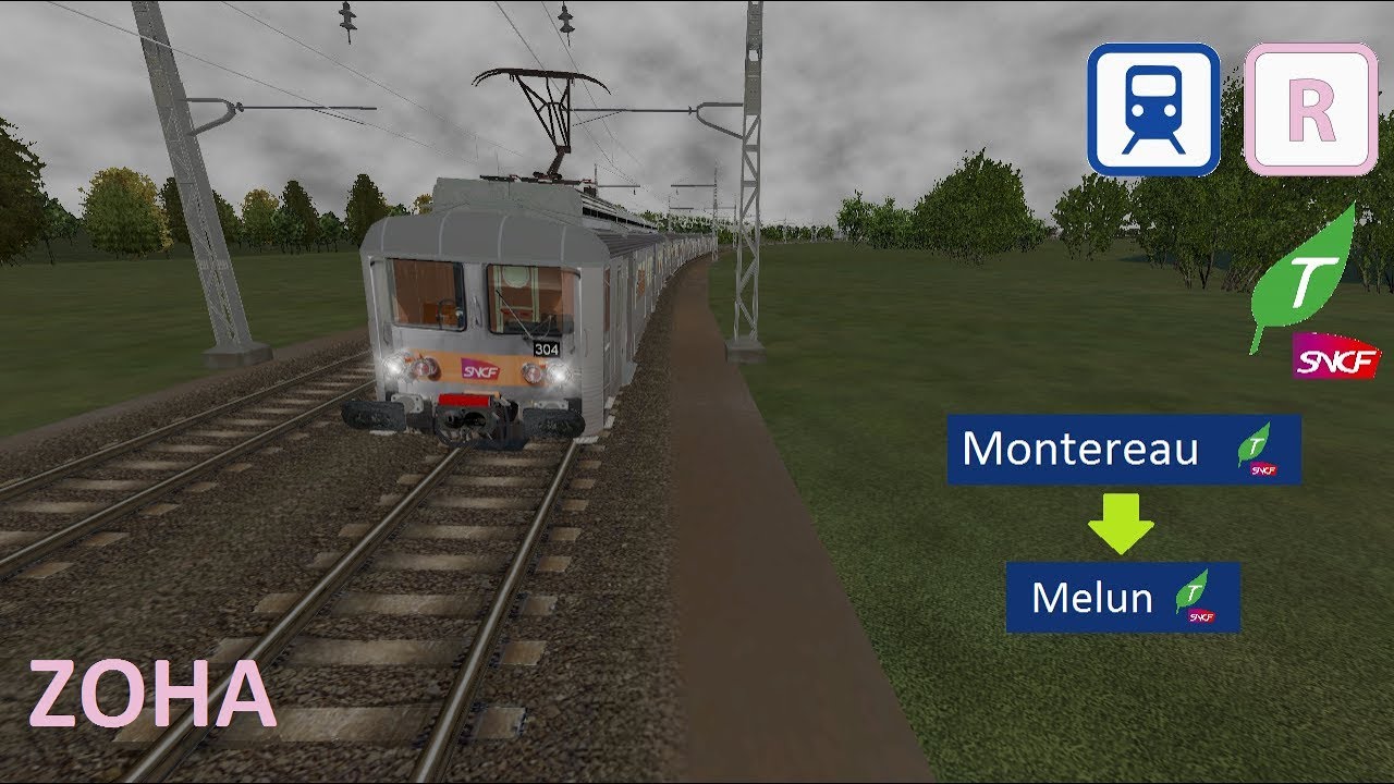 [OR-MSTS] Transilien R Montereau - Melun Via Héricy ZOHA au commande de la Z5304