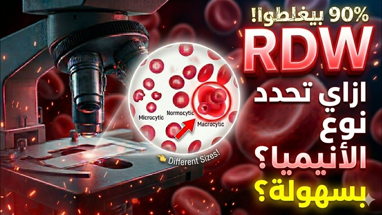 ازاى احدد نوع الانيميا من RDW E134. #CBC Red distribution width