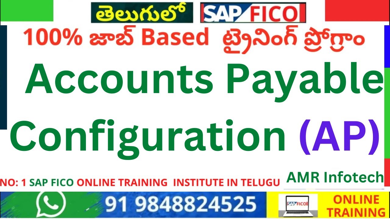 SAP FICO Accounts Payable Configuration AP Configuration & Vendor Invoice posting in Telugu - Part 2