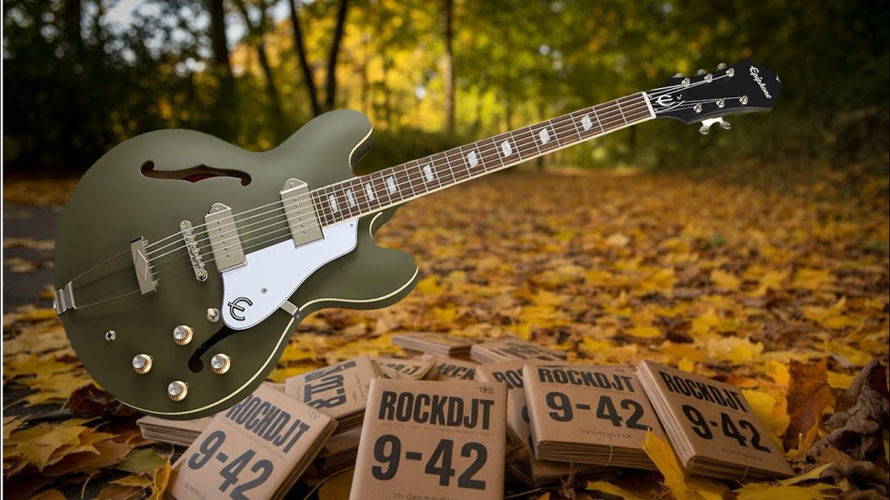 Обзор гитары Epiphone Casino Worn Olive Drab #guitar #epiphone #sounds #semiacoustic #guitargear