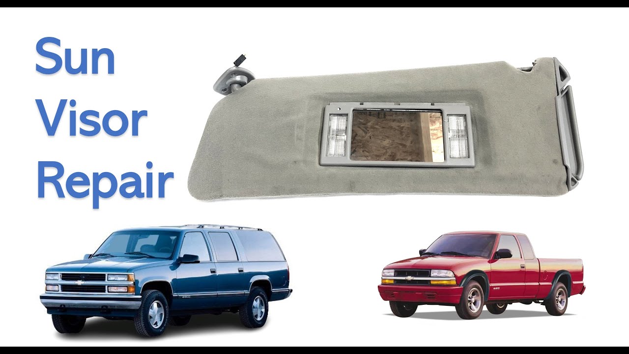 Sun Visor Mirror Repair! 1995-2000 Suburban Yukon Tahoe Blazer Jimmy
