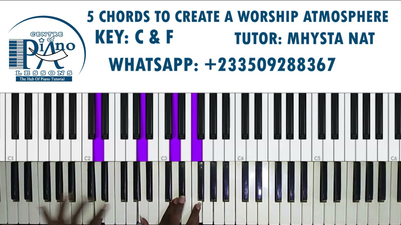 PLAY THESE 😱😱5 CHORDS TO CREATE AN ATMOSPHERE FOR WORSHIP----KEY F AND C